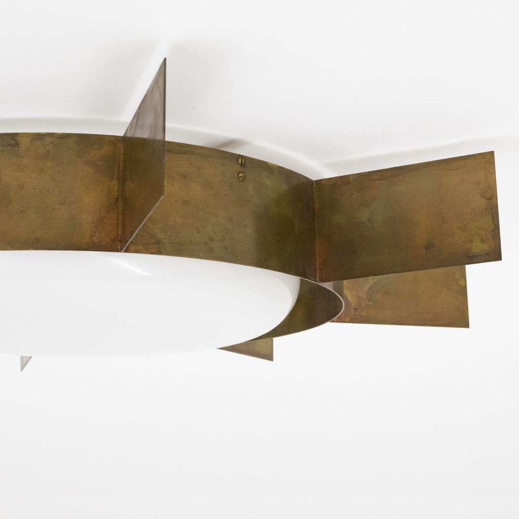 Gio Ponti Brass 'Sole' Ceiling Lights, 1950s
