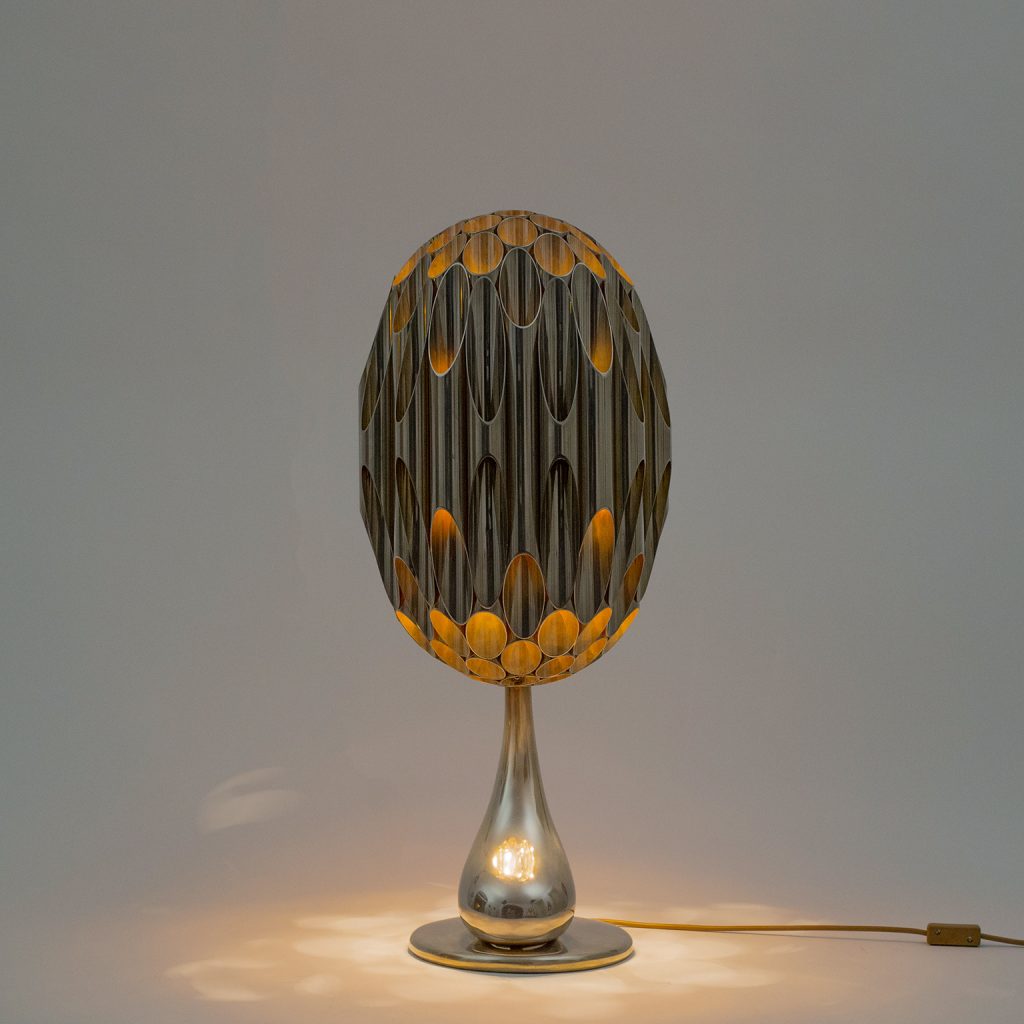 Rare 'Morille' Table Lamp by Maison Charles, 1970s