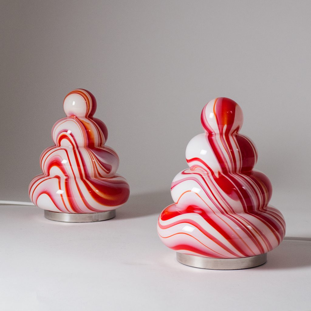 Pair of Carlo Moretti Murano Table Lamps, 1960s