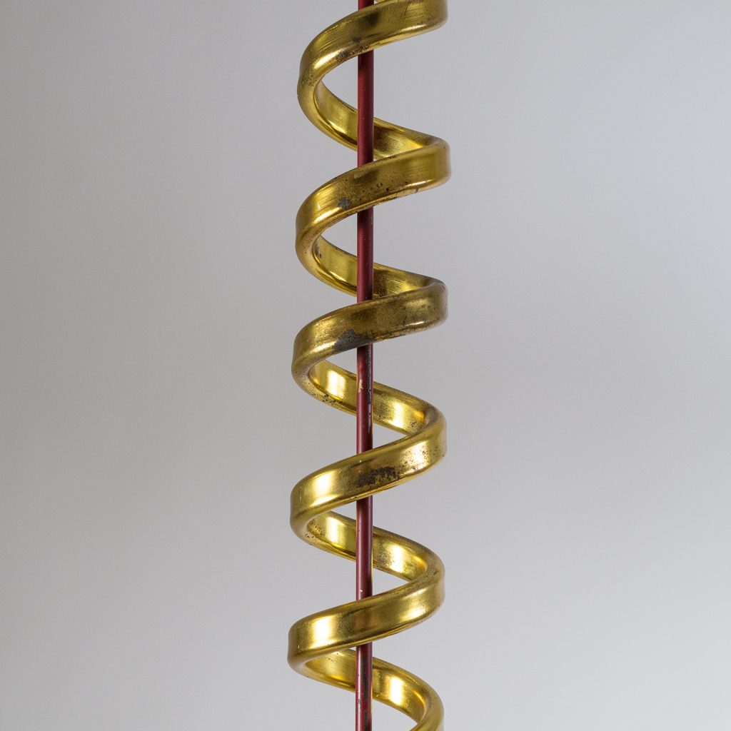 Unique Italian Brass and Glass Sputnik Chandelier, 1950s