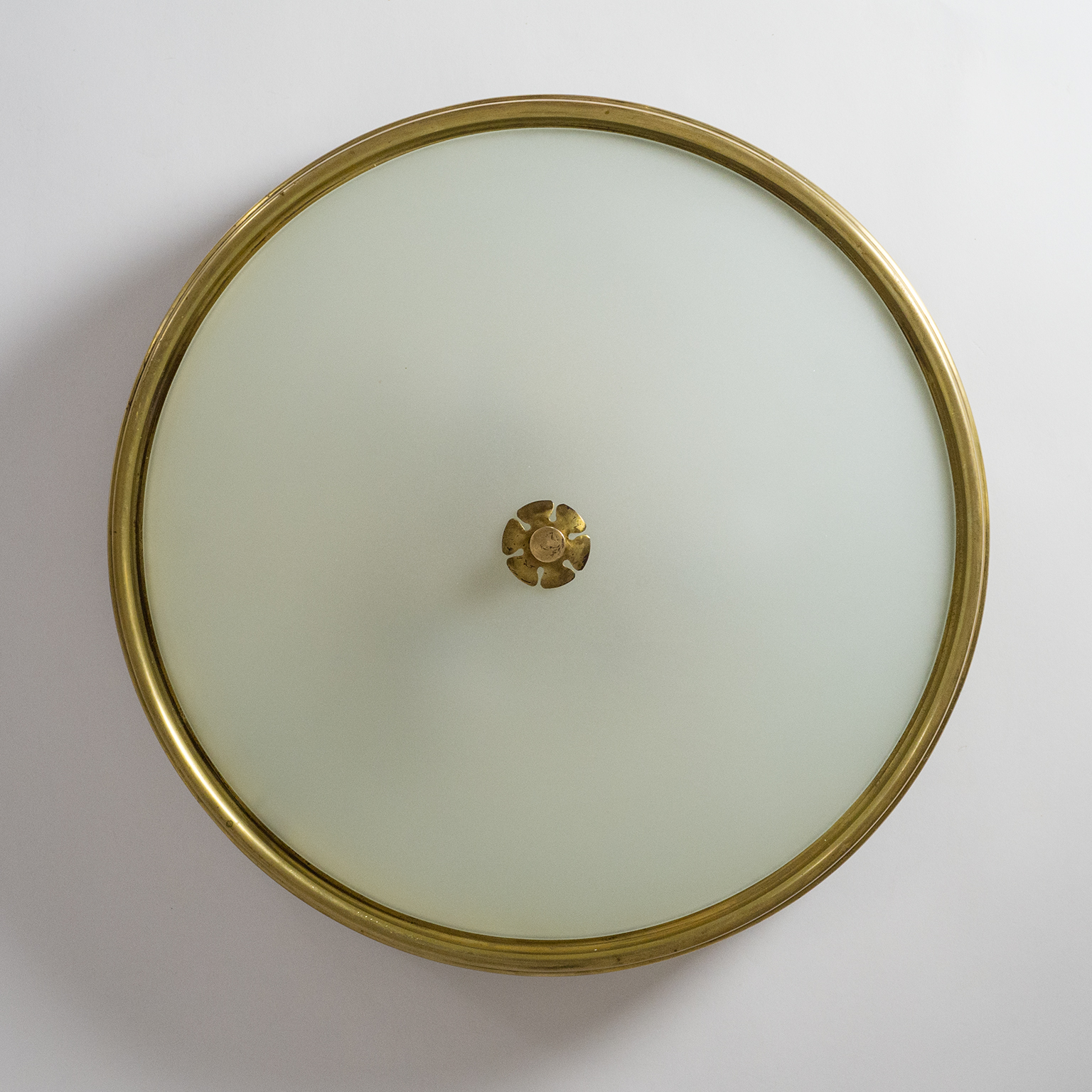 1940s Italian Brass Flush Mount attributed to Paolo Buffa