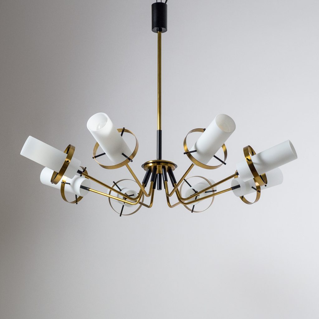 Modernist Stilnovo Chandelier, circa 1958