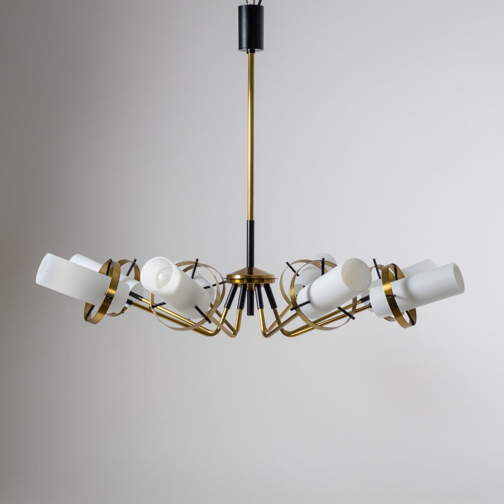 Modernist Stilnovo Chandelier, circa 1958