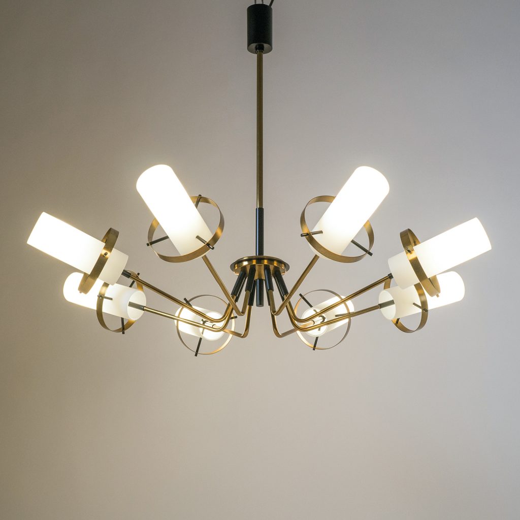 Modernist Stilnovo Chandelier, circa 1958