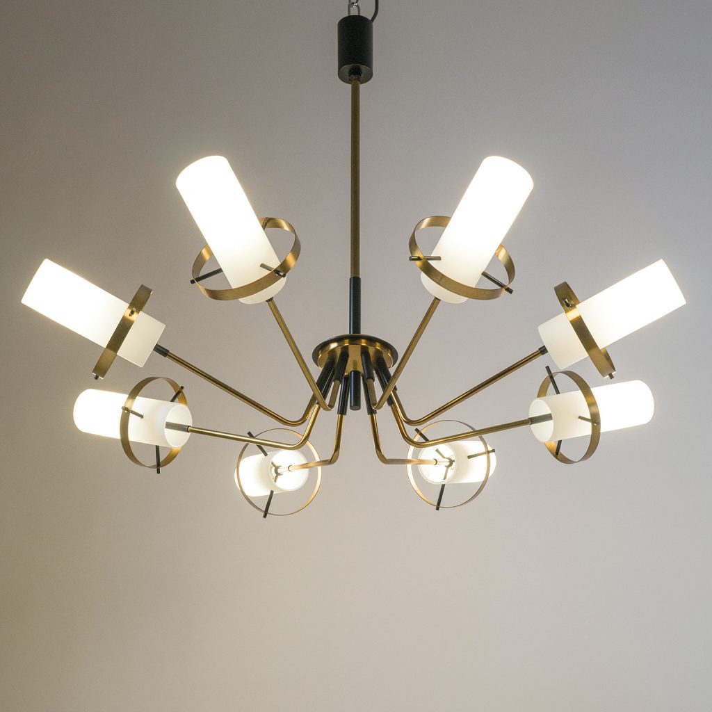 Modernist Stilnovo Chandelier, circa 1958