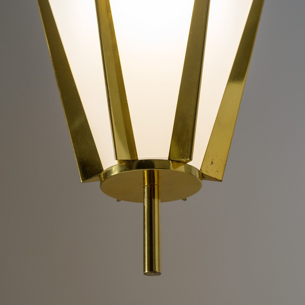 Rare Pair of French Modernist Lanterns by Arlus, circa 1960