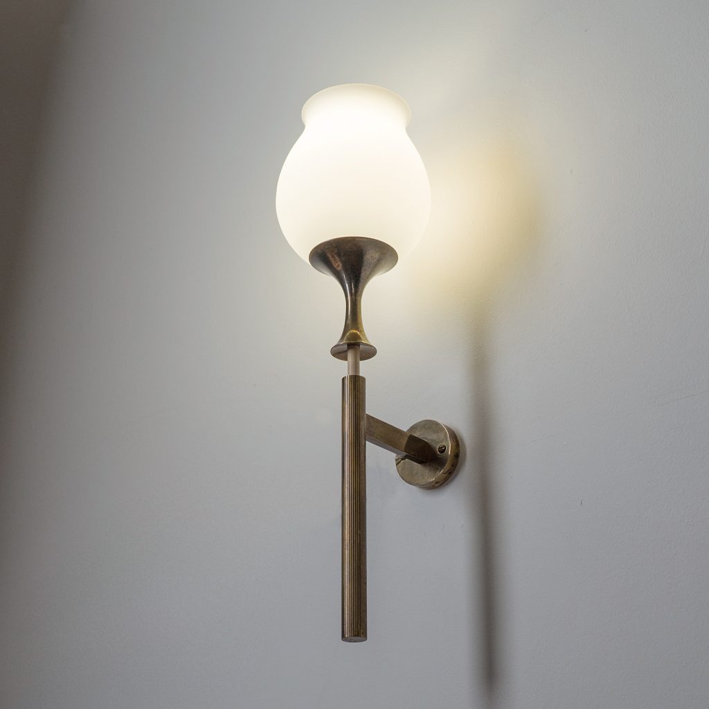 Pair of Large Angelo Lelii Wall Lights, 1956, Arredoluce