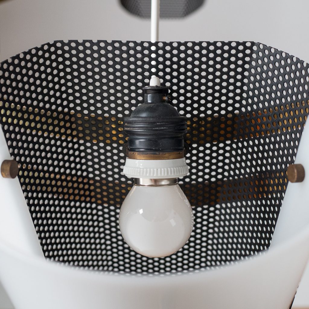 Rare Large Stilnovo Suspension Chandelier, 1950s