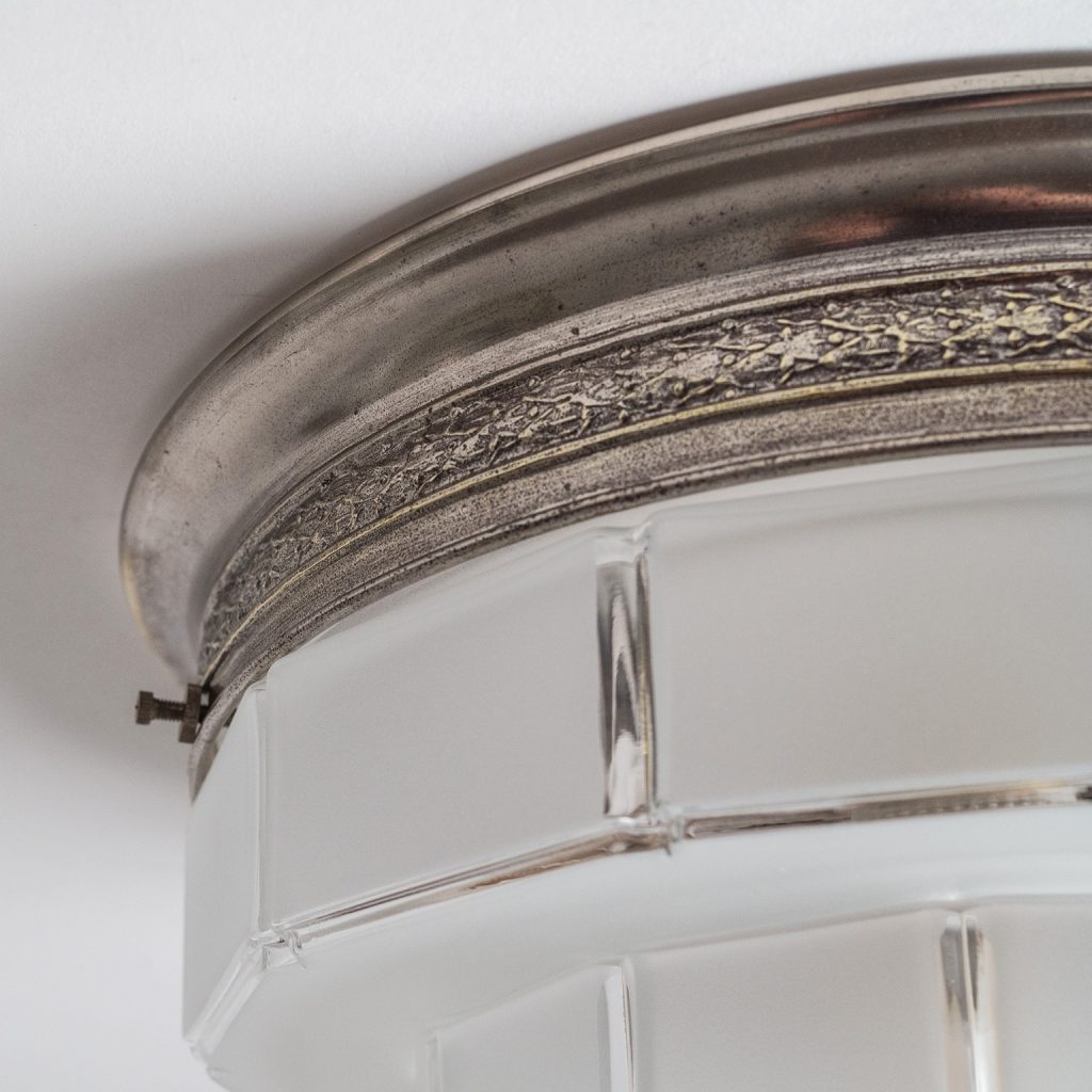 French Art Deco Flush Mounts, circa 1930