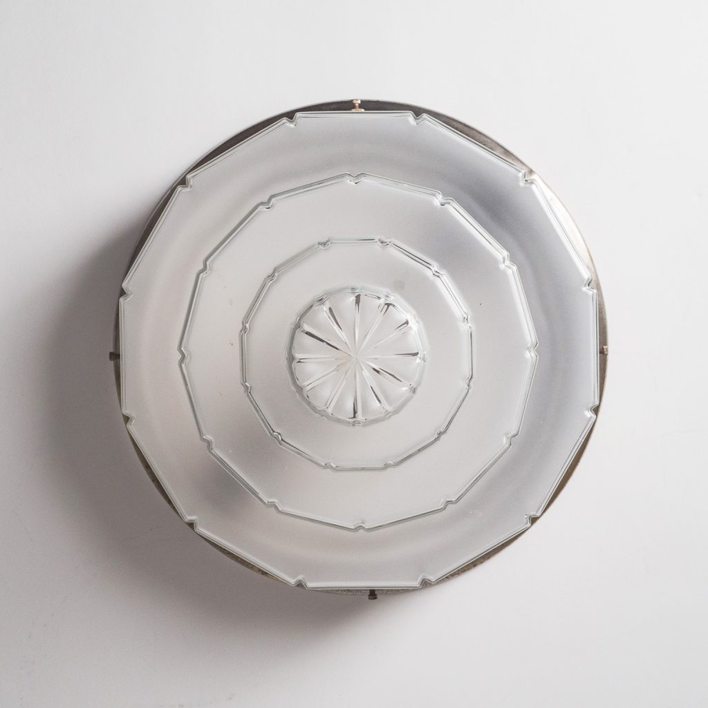 French Art Deco Flush Mounts, circa 1930