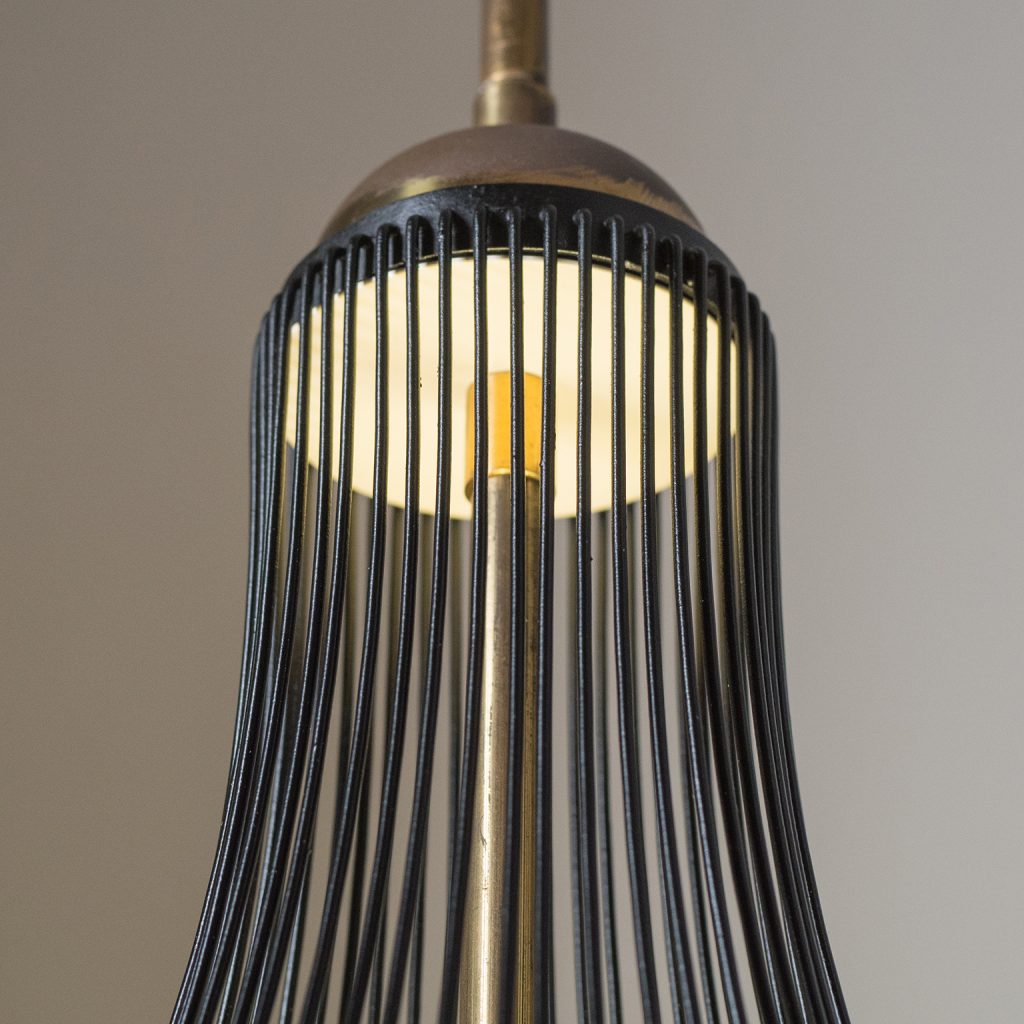 Pair of Italian Wire Pendants, 1950s