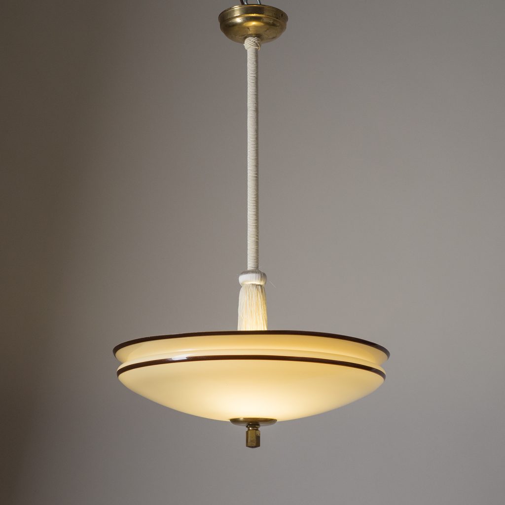 Enameled Glass Pendant, 1930s