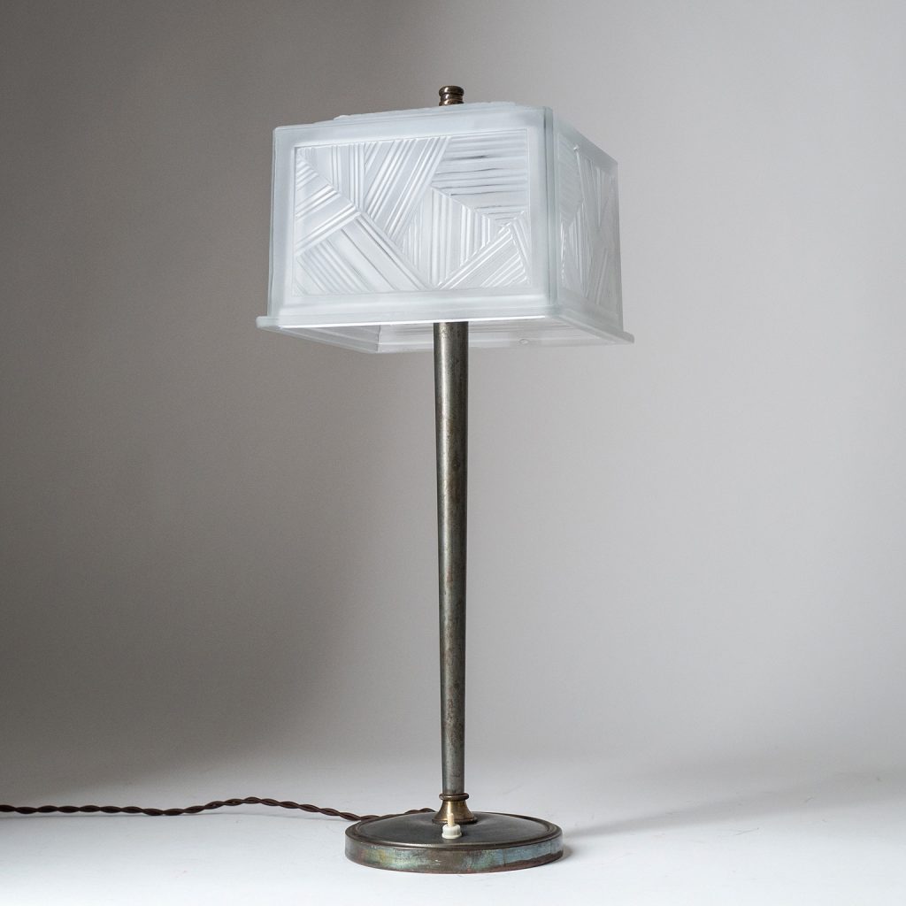 French Art Deco Table Lamp by Sabino, circa 1930