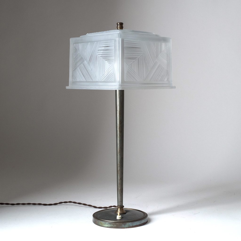 French Art Deco Table Lamp by Sabino, circa 1930