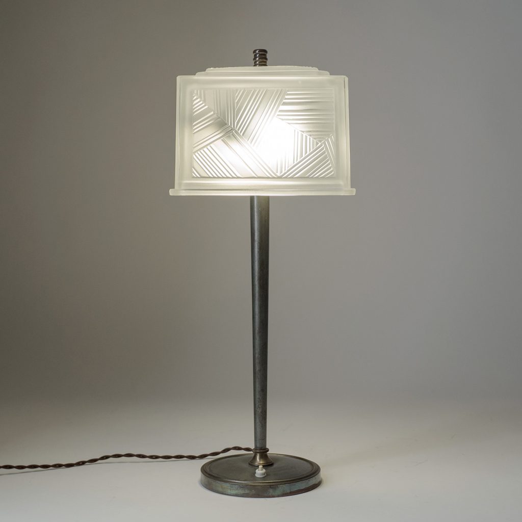 French Art Deco Table Lamp by Sabino, circa 1930