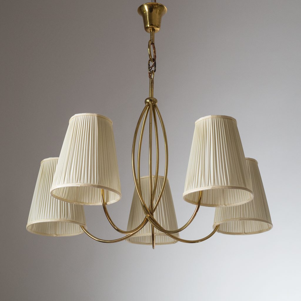 Austrian Brass Chandelier, 1930s