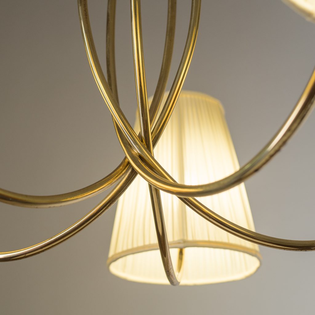 Austrian Brass Chandelier, 1930s