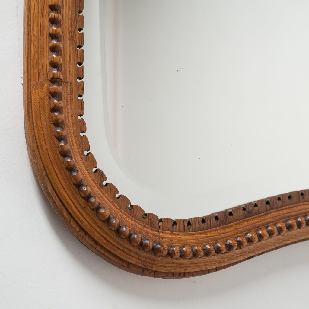 Large Carved Oak Mirror, Late 19th Century