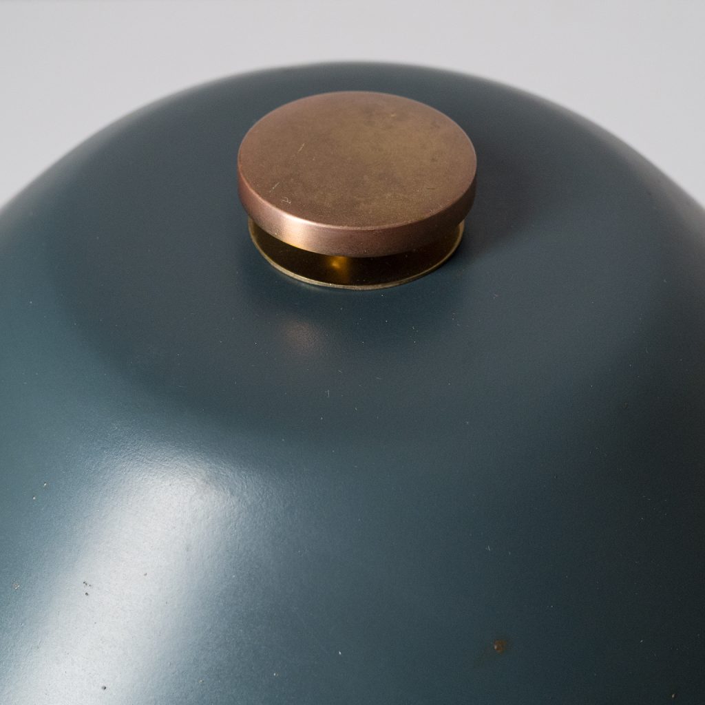 Pair of Swedish Table Lamps, 1940s, Brass and Leather